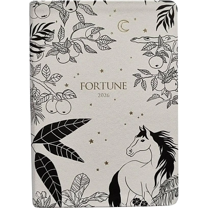 Ежедневник датированный 2026 IF 14х20см 176л, интегр Fortune I1723/white