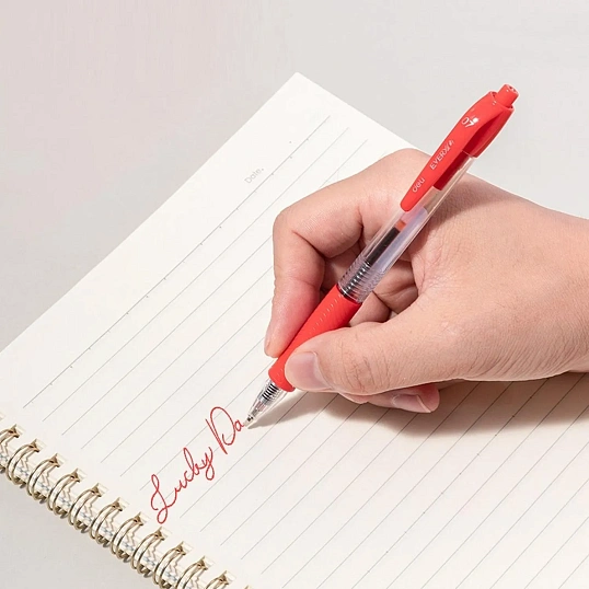 Ручка шариковая автомат. Deli Every, EQ60-RD,кр,пулевидный нак.0,7мм