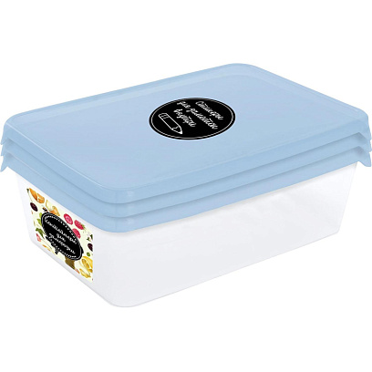 Набор контейнеров для заморозки Sugar&Spice (3x1,35л) голубой