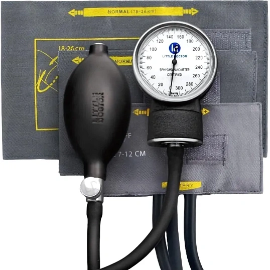 Тонометр механич.LITTLE DOCTOR LD-80 без стетоск,с тремя манжетами с поверк