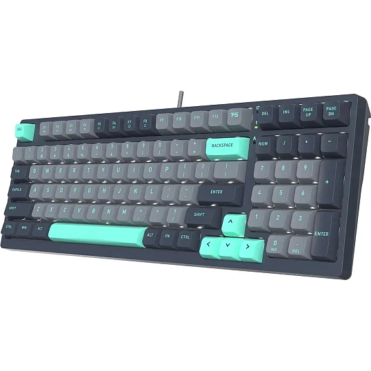 Клавиатура A4Tech Fstyler (FS300 PANDA ROCK)механич. чер/сер USB gamer LED