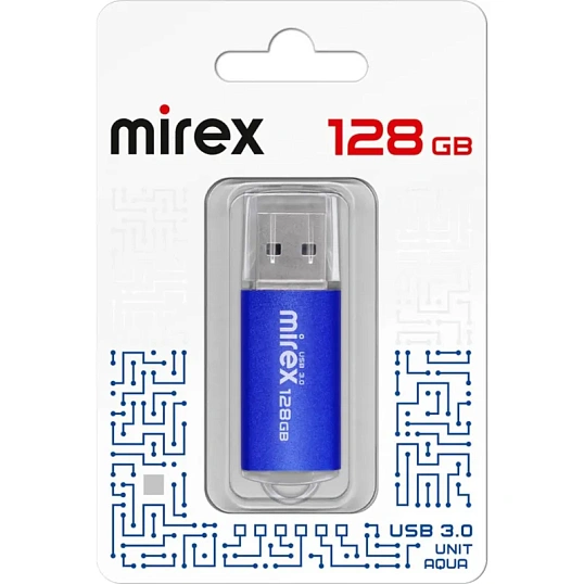 Флеш-память Mirex USB 3.0 UNIT AQUA 128Gb (13600-FM3UA128 )