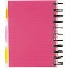 Бизнес-тетрадь 140л,кл,А6,SPIRAL BOOK Розовый,евроспир,обл.пласт,разд.84117