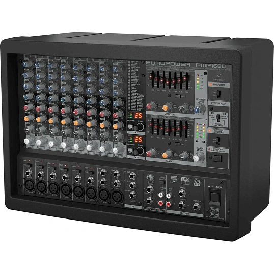 Микшер-усилитель Behringer PMP1680S, 2х600Вт 4 Ом, 12 каналов, эквалайзер