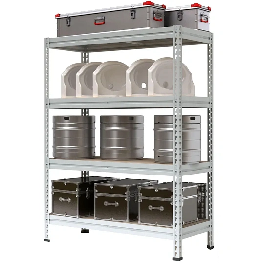 Стеллаж металлический P_МС-Т 15764-2.0   с 4-мя полками 1550х785х2000