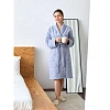 Халат  Махровый  ROESIA Шалевый Женский серый, L-XL, 300гр/м2