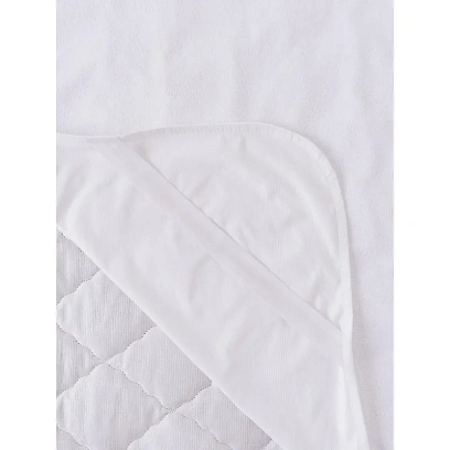 Наматрасник Luscan 90х200, махра, водонепрониц, с резинкой по углам, белый