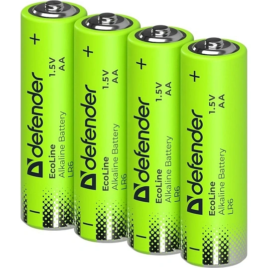 Батарейка DEFENDER алкалиновая LR6-24box АА, бокс 24шт/уп EcoLine