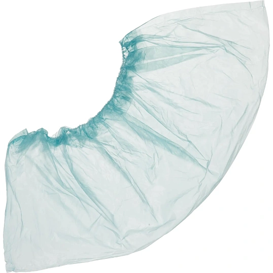 Бахилы 2,7 г, 1рез, бирюзовый, 10 мкм, Комус, 50пар/уп