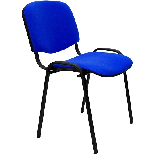 Стул UA_EChair Rio(ИЗО/ISO) чёрн, ткань синяя С-6