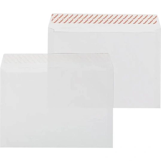 Конверт белый С4 стрип 229х324 100г без внут.зап. КОМУС 500шт/ уп