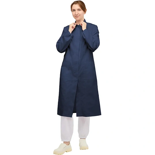 Халат для пищевого пр-ва у17-ХЛ жен.ХАССП син.(р.48-50) р.170-176