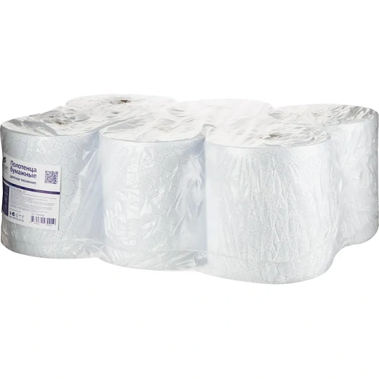 Полотенца бумажные д/дисп. Luscan Prof /2сл. цвет.тиснение 150м, 6рул/уп