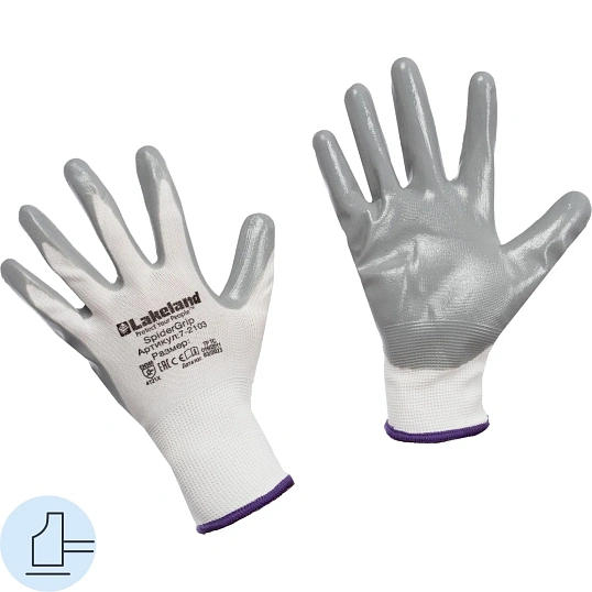 Перчатки защит. полиэфирн. Lakeland SpiderGrip 7-2103 с нитр.покр. р.M