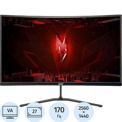 Монитор Acer Nitro (UM.HE0CD.201)27/WQHD/VA/180Hz/250cd/1ms/HDMI/DP