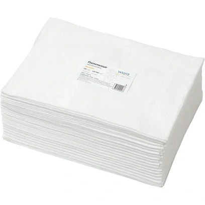 Салфетка спанлейс 45x90 см, белый, пл.40, 50шт/уп, 10255(0407)