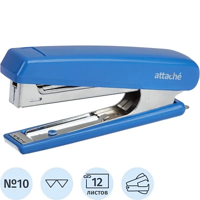 Степлер ATTACHE 8209 (N10) до 12 лист. синий антистеп