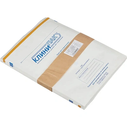 Пакет для стерилизации бум. 250 х 320 мм белый самокл. 100 шт/уп Клинипак