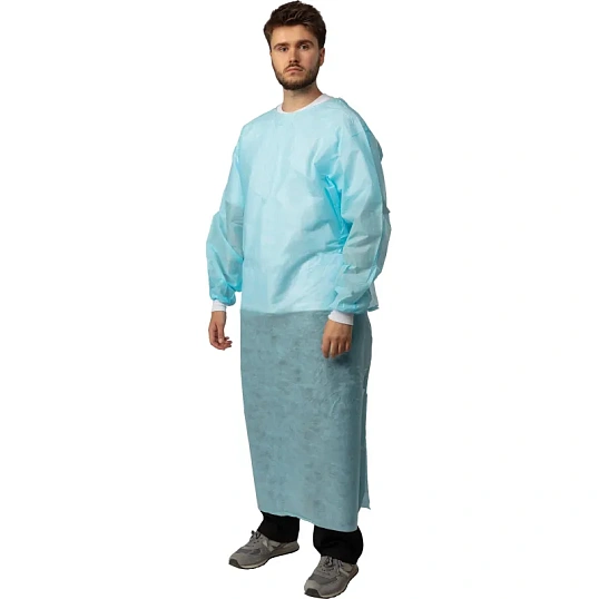 Халат хирург. н/с рук.манжета дл.140 см пл 42 р.56-58 1шт./уп.  Гекса