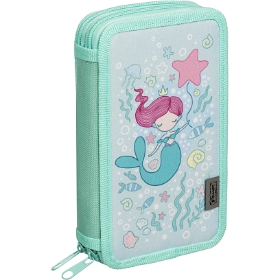 Пенал Русалка 2 отд., ткань, 190х110 мм, ПКТ 11-20