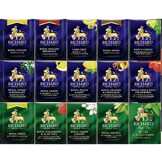 Чай Richard Royal Tea Collection ассорти 15 видов, 120 сашет