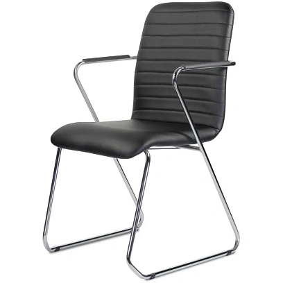 Стул UP_Echair Честер каркас хром кз черный