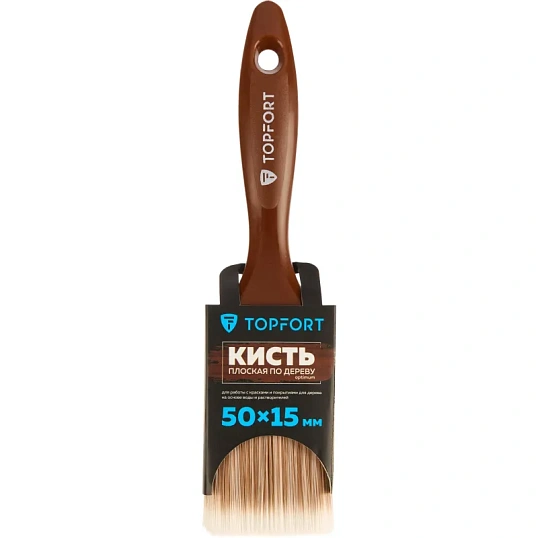 Кисть плоская по дереву TOPFORT Optimum 50х15