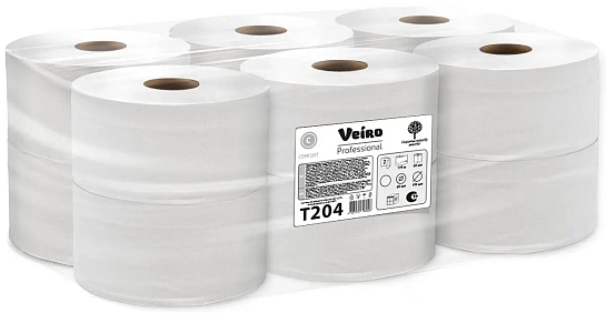 Бумага туалетная Veiro Professional сред рул 2сл 170м 12 рул/уп T204_УГМК