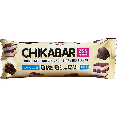 Батончик Chikalab глазированный с протеином Тирамису, 60г
