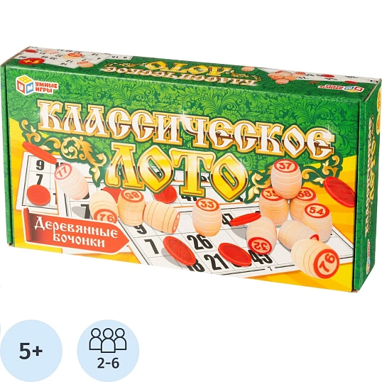 Настольная игра Лото классическое деревянное, Умные игры , 4660254469334