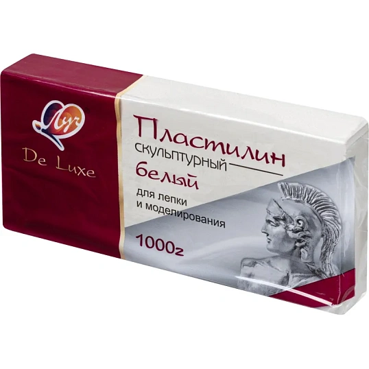 Пластилин скульптурный Люкс, белый, 1000 г 34С 2245-08 набор
