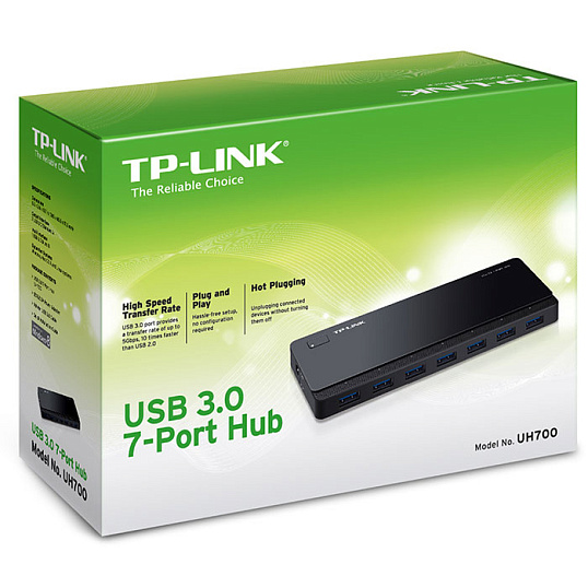 Разветвитель USB UH700 TP-Link 7-портовый USB 3.0