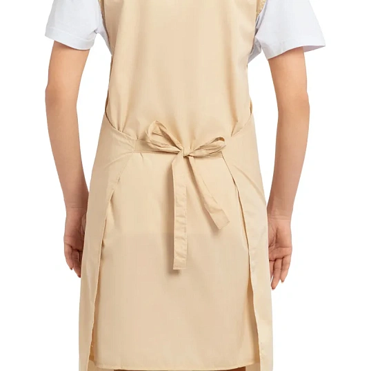 Фартук сарафан Маркет Профи с пилоткой всеразмерный цв. беж/шок
