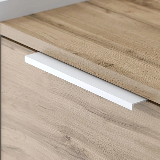 Тумба мобильная Комус Мебель К-Loft 241T003 434х400х555 дуб натур/белый