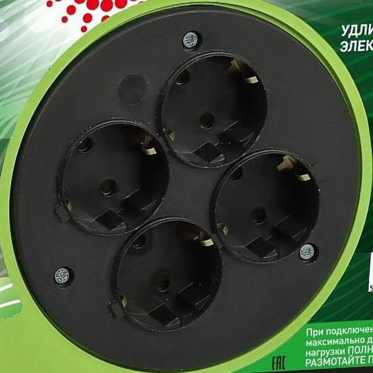 Удлинитель силовой ЭРА ПВС3х1,5мм2 50м на пласт.кат. c/з 4 розетки,Б0056104