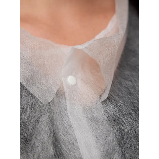 Халат на кнопках, (25 гр), рXXXL ,белый, (10 шт/упак)