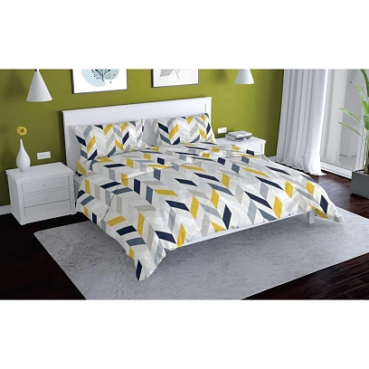 Постельное белье 2сп,Feneos набивн.поплин 105г/м2 (нав.70х70-2шт),28904-1