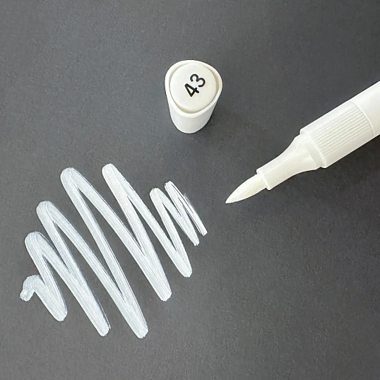 Маркер кисть акриловый SKETCH&ART белый, 22-0151