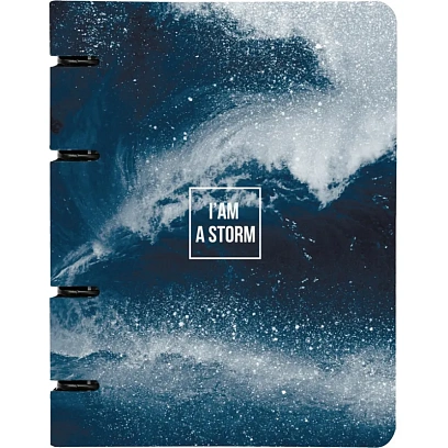 Тетрадь общая BeSmart А5 120л, клетка, кольца, Storm брызги N1993