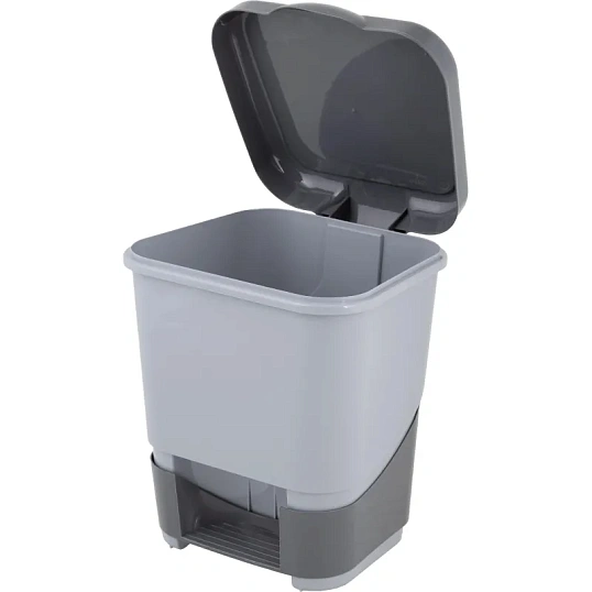 Контейнер для мусора с педалью 8 л., серый, 427