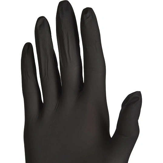 Перчатки нитрил., н/с, н/о,3,5г./шт,черн.FOXY-GLOVES XL 50пар/уп ШК4273
