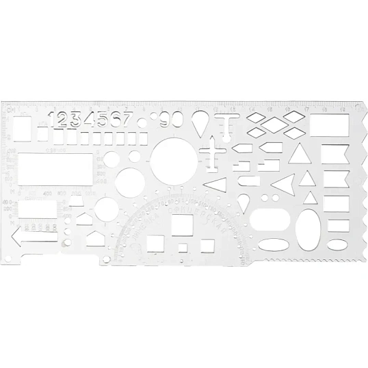 Линейка офицерская 20см Attache прозрачная