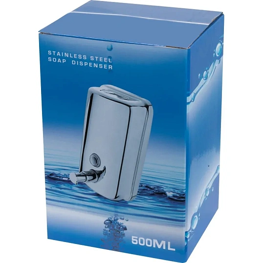 Дозатор для жидкого мыла нержавеющая сталь 500мл глянц 98х108х150 NV-2201
