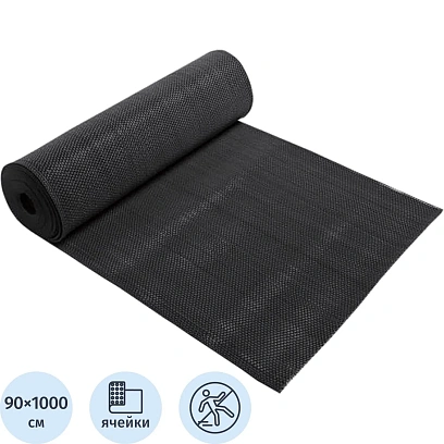 Покрытие напольное ПВХ зиг-заг FMS 50S 0,9м х 10м х 5мм черный