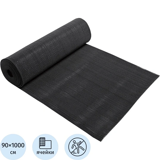 Покрытие напольное ПВХ зиг-заг FMS 50S 0,9м х 10м х 5мм черный