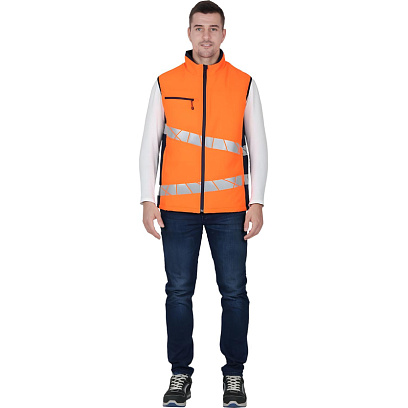 Жилет мужской утепленный ACTIVE (Жил004) оранж/син (112-116, 170-176)