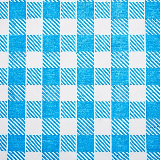 Скатерть одноразовая Luscan, 120х200см 6шт/рулон, синяя клетка