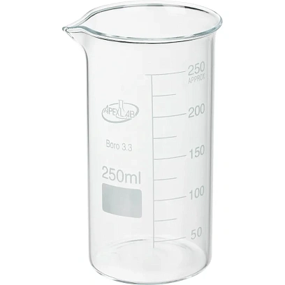 Стакан лабораторный В-1-250 ТС, с дел., ГОСТ23932-90 Apexlab