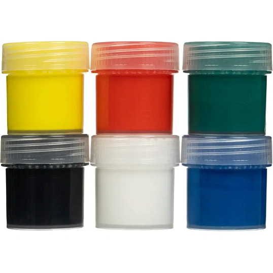 Краски акриловые КЛАССИКА, 6 цв. по 15 мл Акрк-004 набор