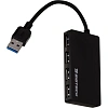 Разветвитель USB  HS005 USB 3.0x4/черный